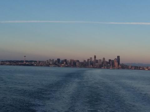Seattle skyline as seen from the Bainbridge Ferry